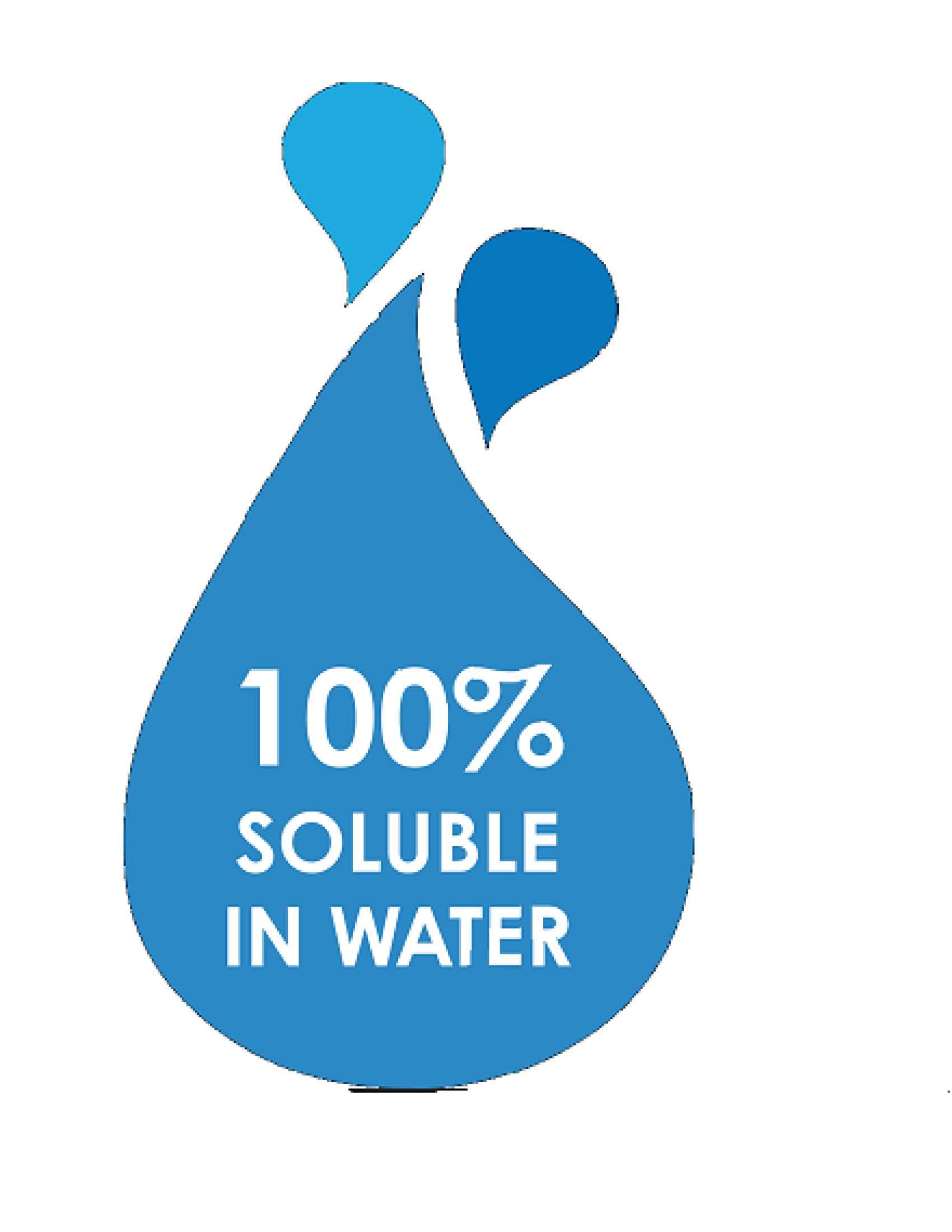 100 % Soluble in water 